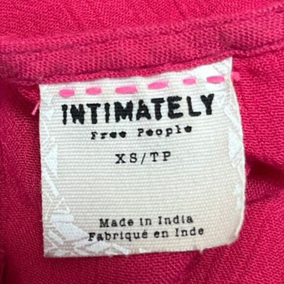 Free People Intimately Pink Paisley Embroidered Sleeveless Tunic Dress Size XS - Picture 5 of 6